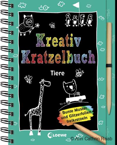 Kreativ-Kratzelbuch: Tiere