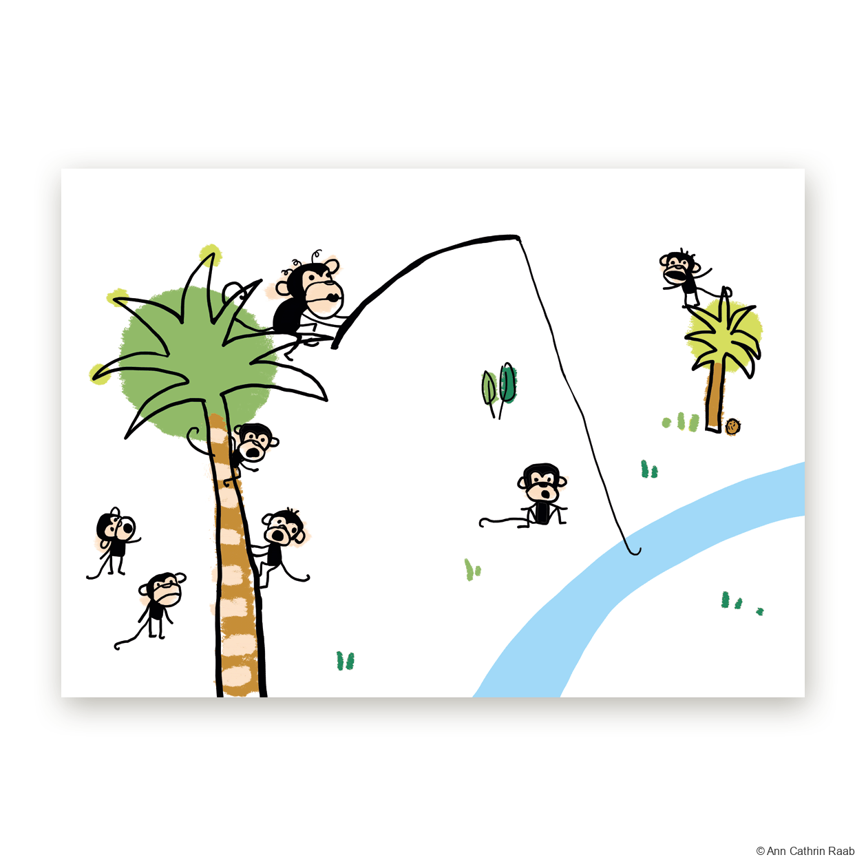 Skizzen für Buch nach dem Lied “Die Affen rasen durch den Wald"
